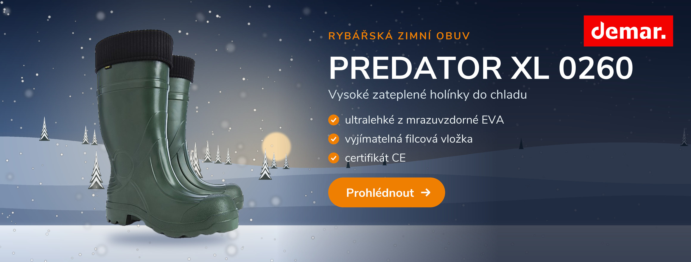 Pánské vysoké zateplené holínky Demar PREDATOR XL 0260